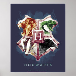 Harry Potter | HOGWARTS™ Wappen Wasserfarbe Poster