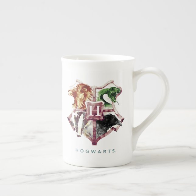 Harry Potter | HOGWARTS™ Wappen Wasserfarbe Prozellantasse (Rechts)