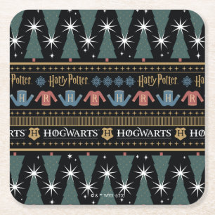 HARRY POTTER™ Holiday Sweater Muster Rechteckiger Pappuntersetzer