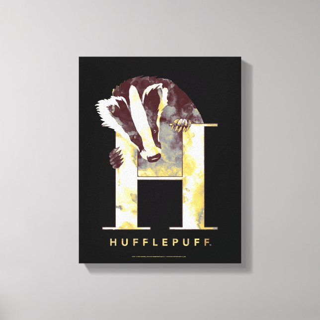 Harry Potter | HUFFLEPUFF™ Dachs Wasserfarben Leinwanddruck (Vorderseite)