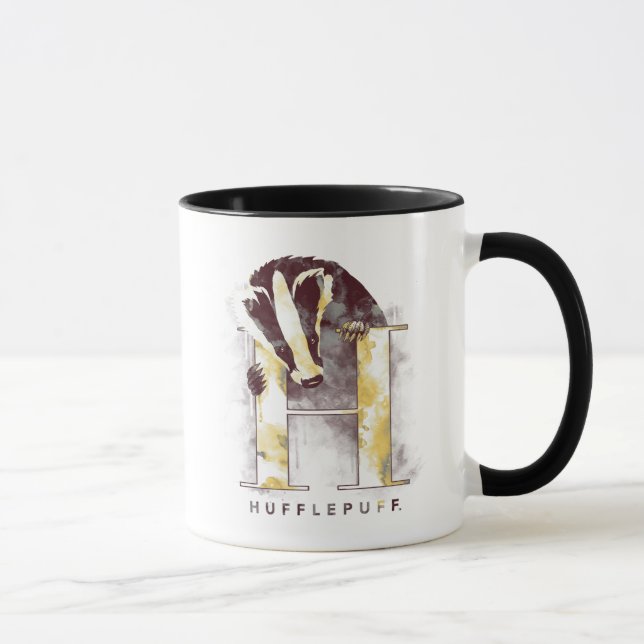 Harry Potter | HUFFLEPUFF™ Dachs Wasserfarben Tasse (Rechts)