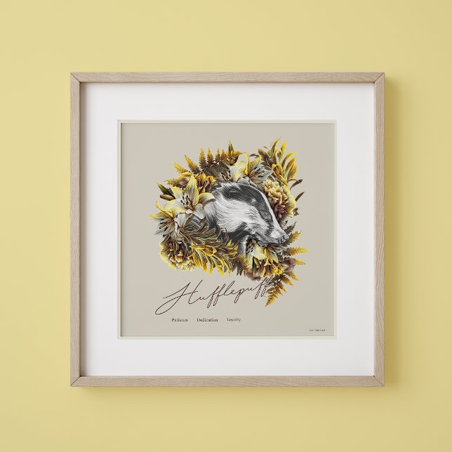 HARRY POTTER™ HUFFLEPUFF™ Florales Grafikdesign Poster (Von Creator hochgeladen)