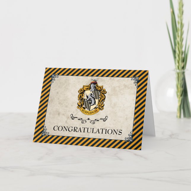 Harry Potter | Hufflepuff Herzlichen Glückwunsch Karte (Vorderseite)