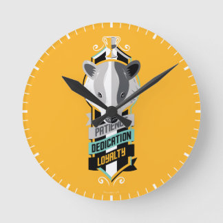 Harry Potter | HUFFLEPUFF™ House Lines Sigil Runde Wanduhr