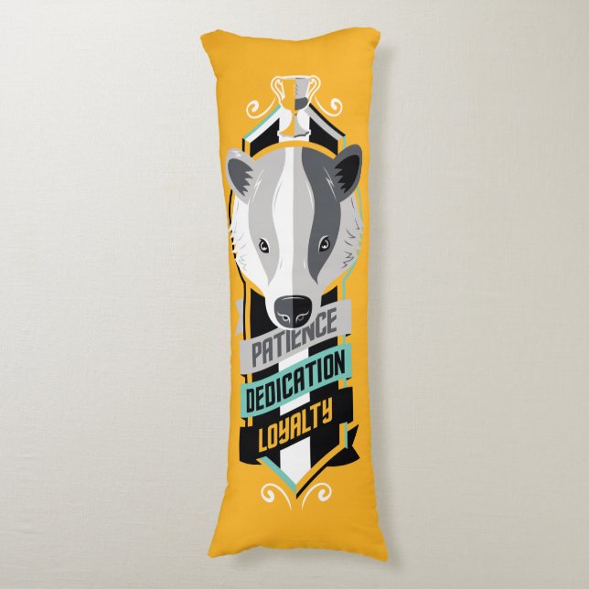 Harry Potter | HUFFLEPUFF™ House Lines Sigil Seitenschläferkissen (Vorderseite Vertikal)