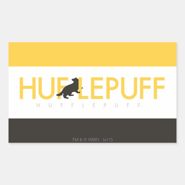 Harry Potter | Hufflepuff House Pride Logo Rechteckiger Aufkleber (Vorderseite)