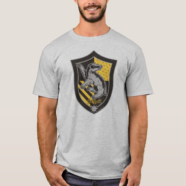 Harry Potter | Hufflepuff House Pride Wappen T-Shirt (Vorderseite)