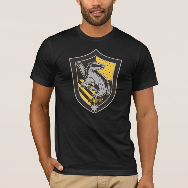 Harry Potter | Hufflepuff House Pride Wappen T-Shirt (Vorderseite)