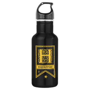 Harry Potter   Hufflepuff Monogram Banner Edelstahlflasche