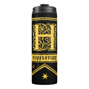Harry Potter   Hufflepuff Monogram Banner Thermosbecher