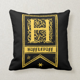 Harry Potter   Hufflepuff-Monogrammbanner Kissen