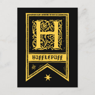 Harry Potter   Hufflepuff-Monogrammbanner Postkarte