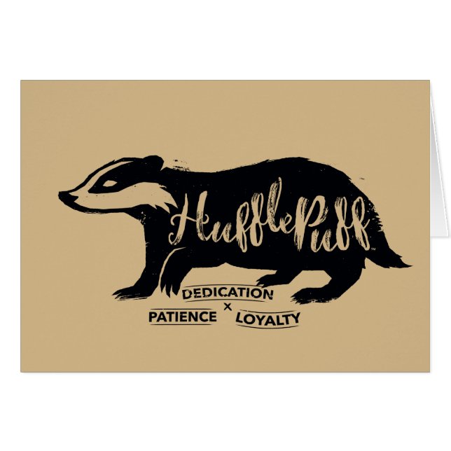 Harry Potter | HUFFLEPUFF™ Silhouette Typografie (Vorderseite (Horizontal))