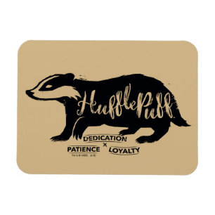 Harry Potter   HUFFLEPUFF™ Silhouette Typografie Magnet