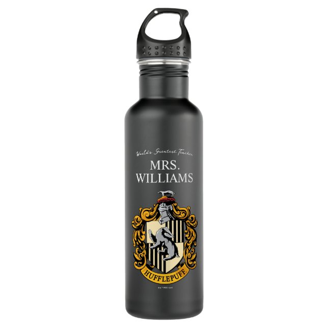 Harry Potter | Hufflepuff Teacher Personalisiert Edelstahlflasche (Vorderseite)