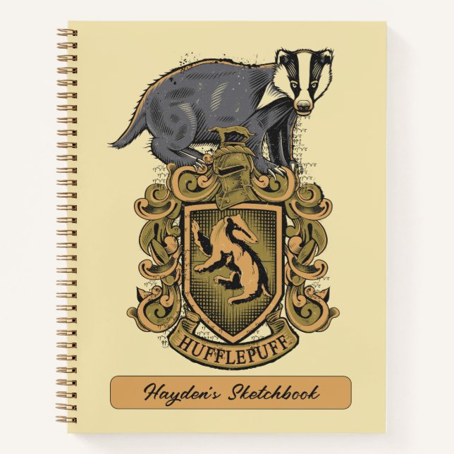 Harry Potter | Hufflepuff Wappen Badger Zeichnend Notizbuch (Vorderseite)
