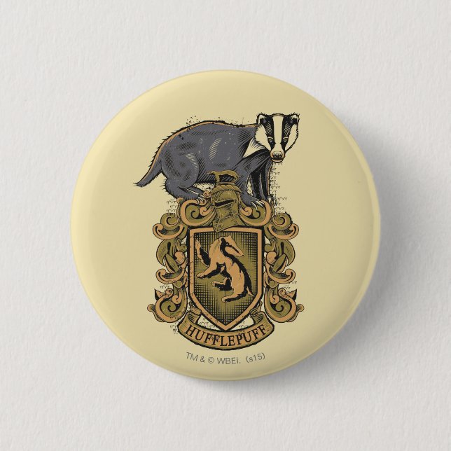 Harry Potter | Hufflepuff-Wappen mit Badger Button (Vorderseite)