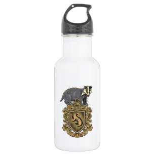 Harry Potter   Hufflepuff-Wappen mit Badger Edelstahlflasche