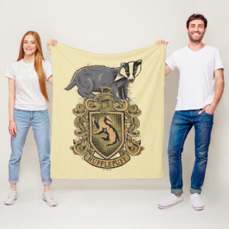 Harry Potter | Hufflepuff-Wappen mit Badger Fleecedecke