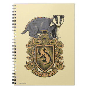 Harry Potter   Hufflepuff-Wappen mit Badger Notizblock