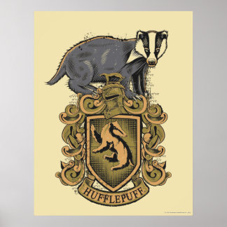 Harry Potter | Hufflepuff-Wappen mit Badger Poster