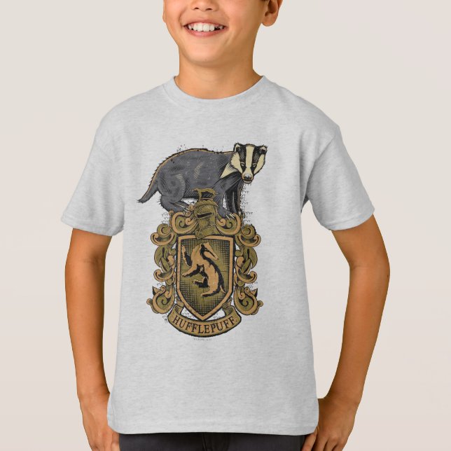 Harry Potter | Hufflepuff-Wappen mit Badger T-Shirt (Vorderseite)