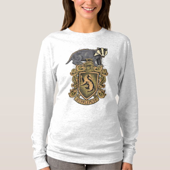 Harry Potter | Hufflepuff-Wappen mit Badger T-Shirt (Vorderseite)