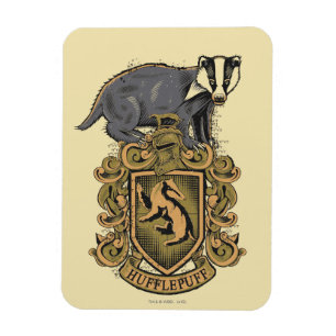 Harry Potter   Hufflepuff-Wappen mit Dachs Magnet