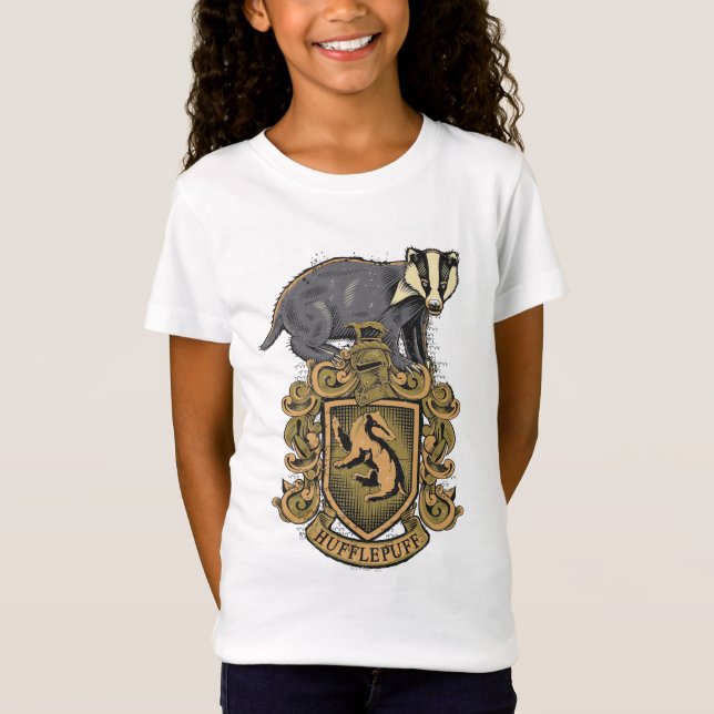 Harry Potter | Hufflepuff‑Wappen mit Dachs T-Shirt (Vorderseite)