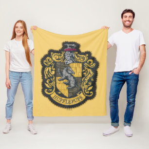 Harry Potter Hufflepuff-Wappen-Patch Fleecedecke