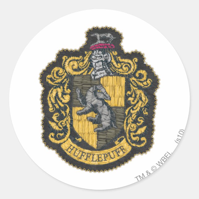 Harry Potter | Hufflepuff-Wappen-Patch Runder Aufkleber (Vorderseite)