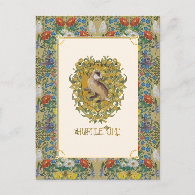 HARRY POTTER™ | HUFFLEPUFF™ Wappen Postkarte (Vorderseite)
