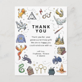 Harry Potter Icons Geburtstag Vielen Dank Postkarte