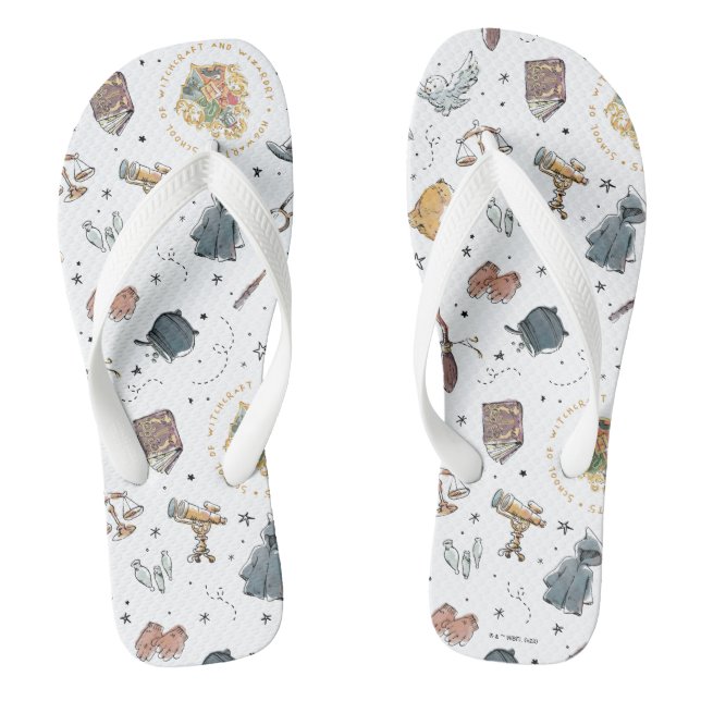 HARRY POTTER™ Icons-Muster Flip Flops (Fußbett)