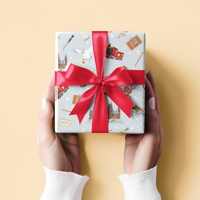 Harry Potter Icons Pattern - Baby Dusche Geschenkpapier Set (Wrapped gift)