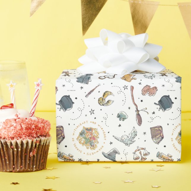 Harry Potter Icons Pattern - Geburtstag Geschenkpapier (Geburtstagsparty)