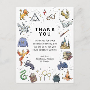 Harry-Potter-Ikonen Geburtstags-Dankeschön Postkarte