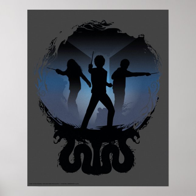 Harry Potter | Kammer der Geheimnisse Silhouette Poster (Vorne)