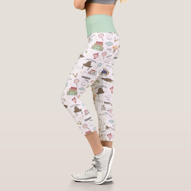 HARRY POTTER™ Kleines Magie-Muster Capri Leggings (Links)