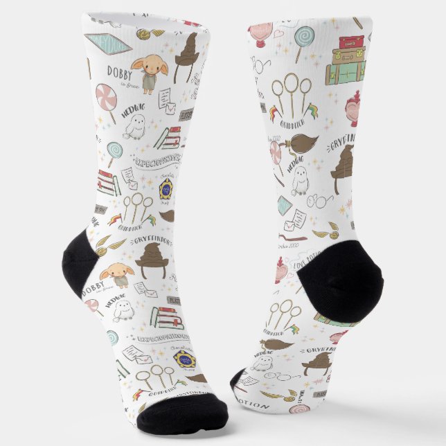 HARRY POTTER™ Kleines Magie-Muster Socken (Gewinkelt)