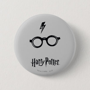 Harry Potter   Lightning Scar and Glasses Button