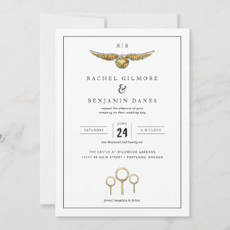 Harry Potter Magical Watercolor Wedding Einladung