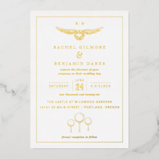 Harry Potter Magical Watercolor Wedding Folieneinladung