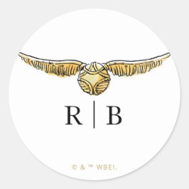 Harry Potter Magical Watercolor Wedding Quadratischer Aufkleber