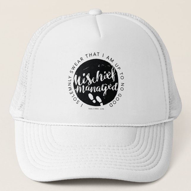 Harry Potter | Marauder's Map Charms Typografie Truckerkappe (Vorderseite)