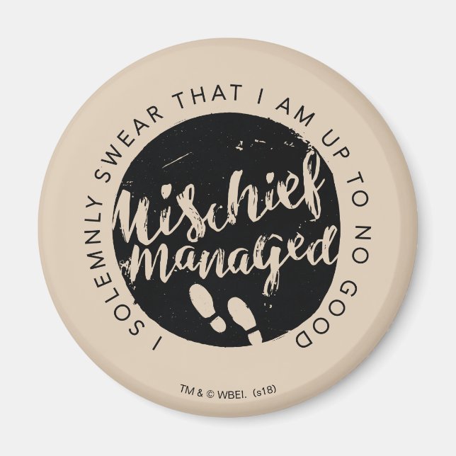 Harry Potter | Marauder's Map Charms Typografy Magnet (Vorne)