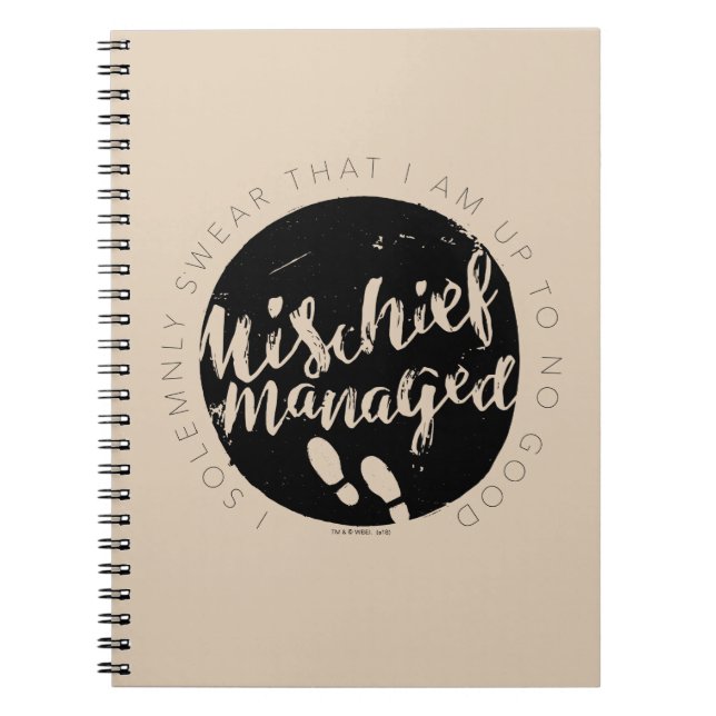 Harry Potter | Marauder's Map Charms Typografy Notizblock (Vorderseite)