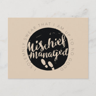 Harry Potter | Marauder's Map Charms Typografy Postkarte