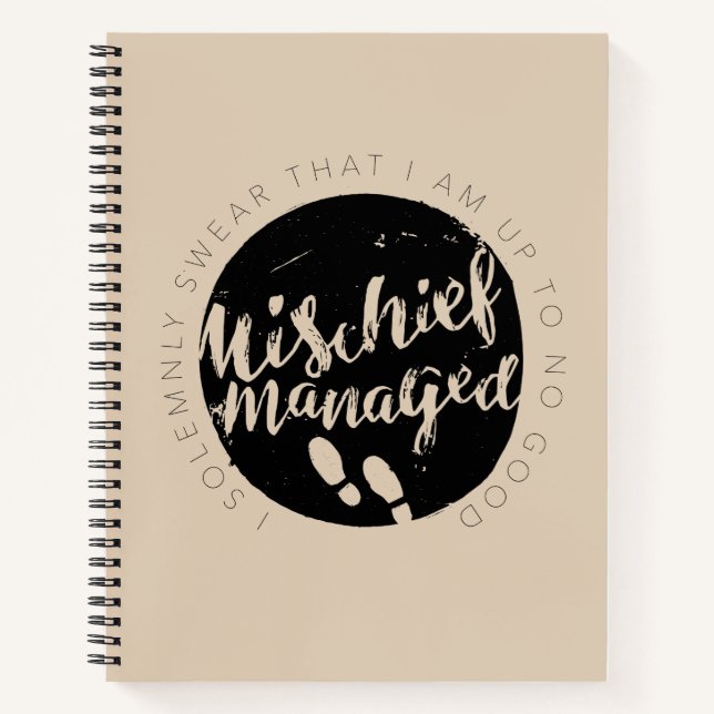 Harry Potter | Marauder's Map Charms Typography Notizbuch (Vorderseite)