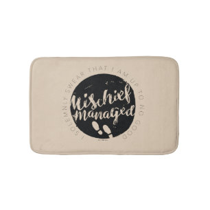 Harry Potter Marauder's Map Zauber Typografie Badematte